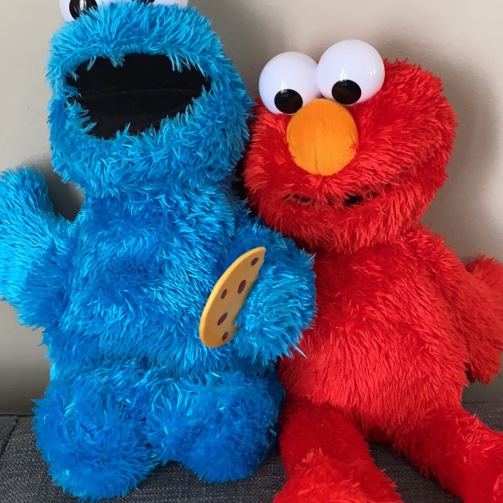 Talking Elmo and Cookie Monster EUC